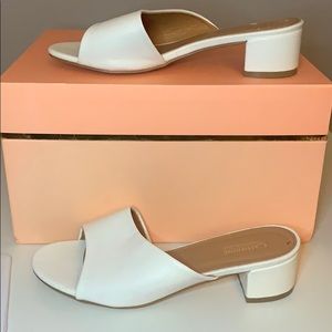 Woman’s white sandals